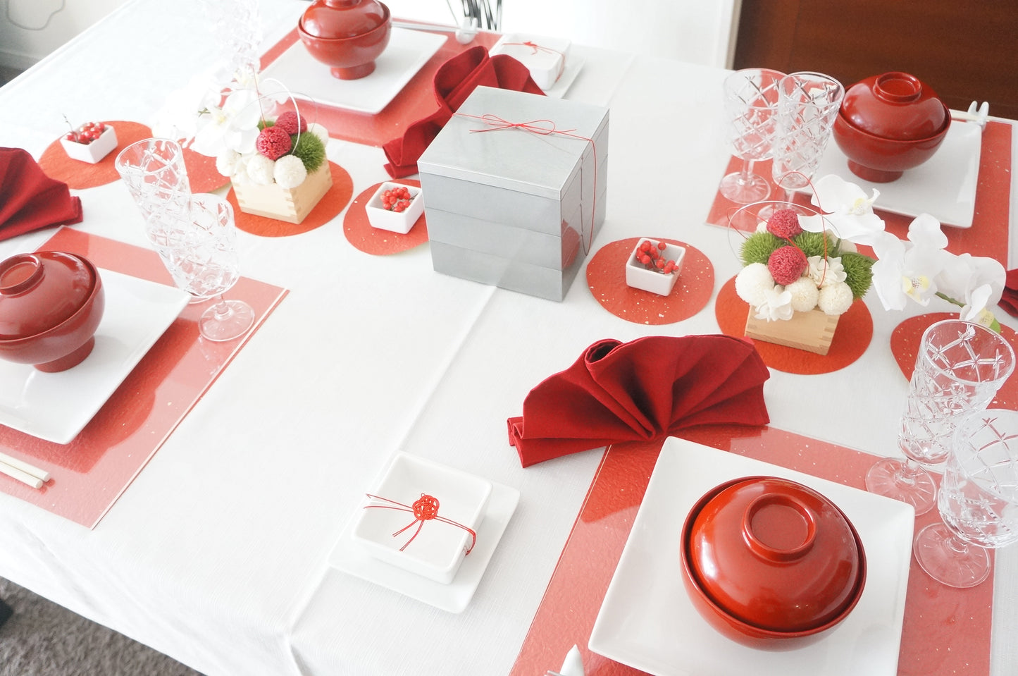 シルバー三段重 5寸【北市漆器店】