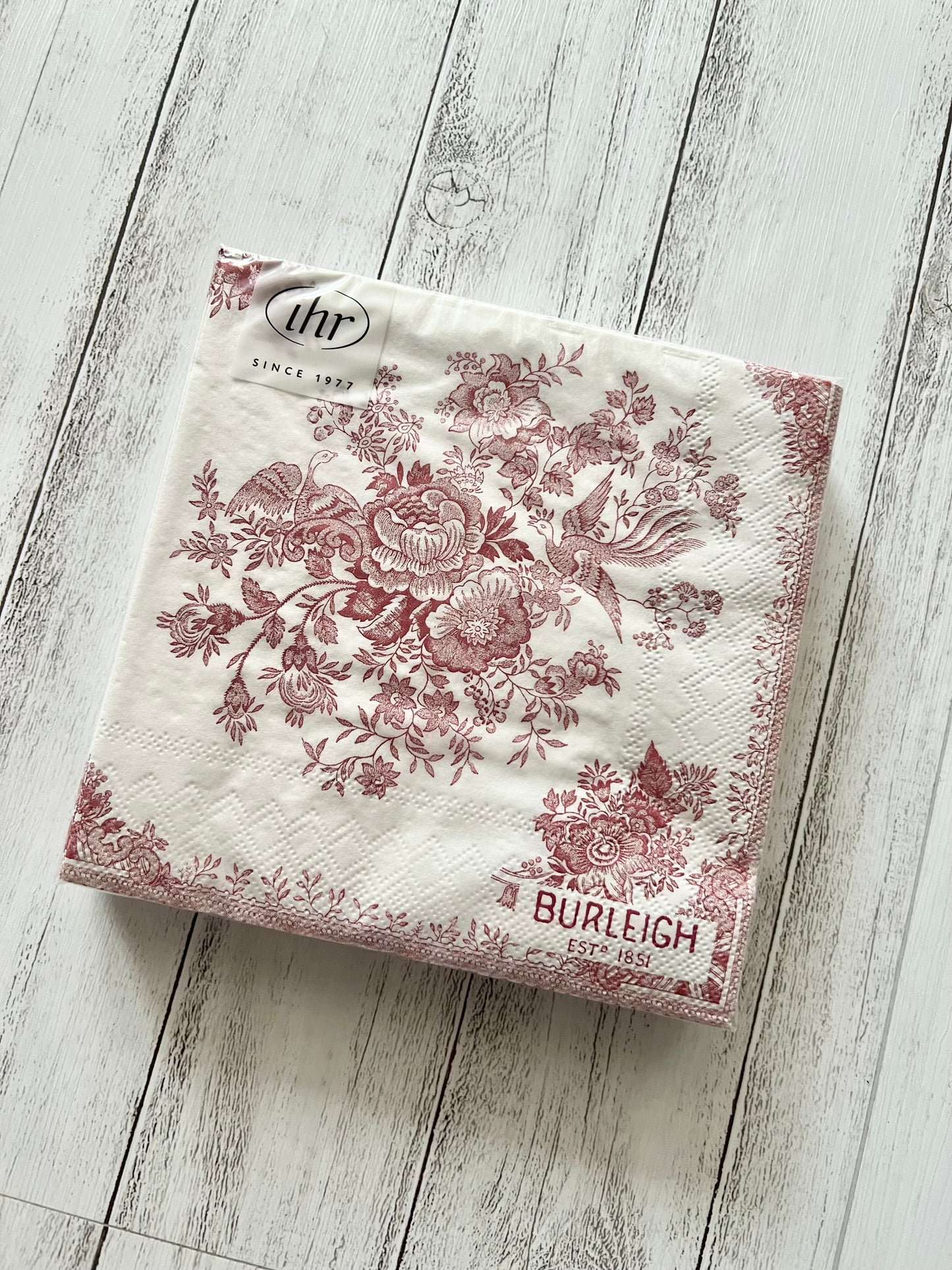 ペーパーナプキン　Burleigh バーレイ　アジアティックフェザンツ　ピンク【ihr】