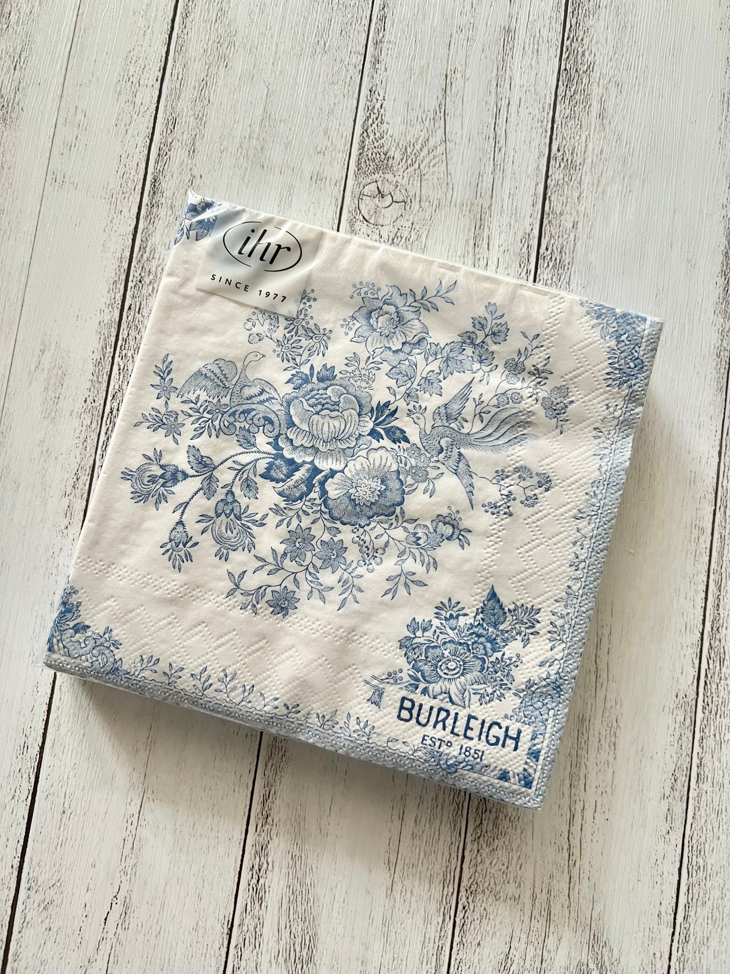 ペーパーナプキン　Burleigh バーレイ　アジアティックフェザンツ　水色【ihr】