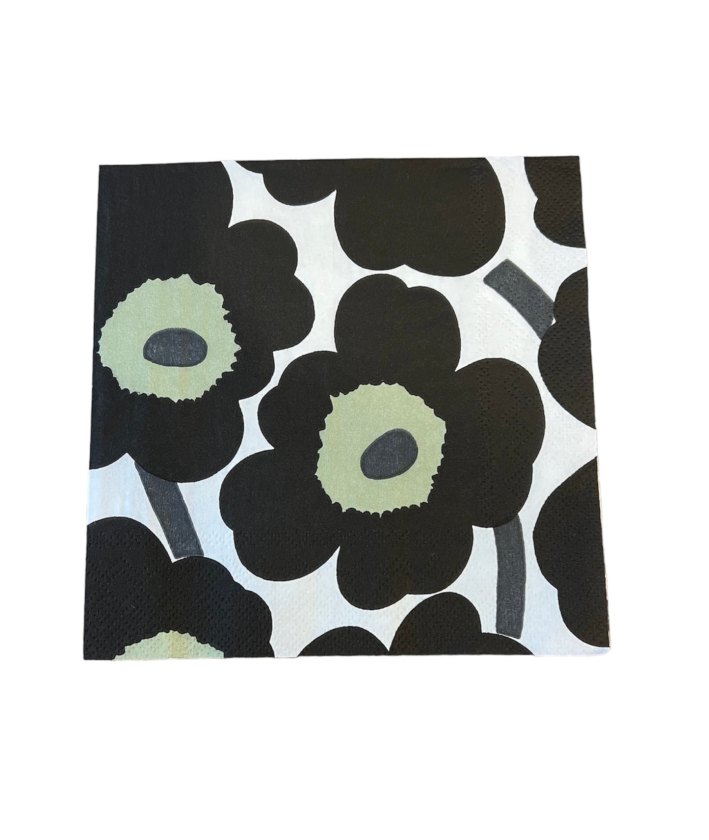 マリメッコ　Marimekko ペーパーナプキン　ウニッコ　ブラック　黒【ihr】